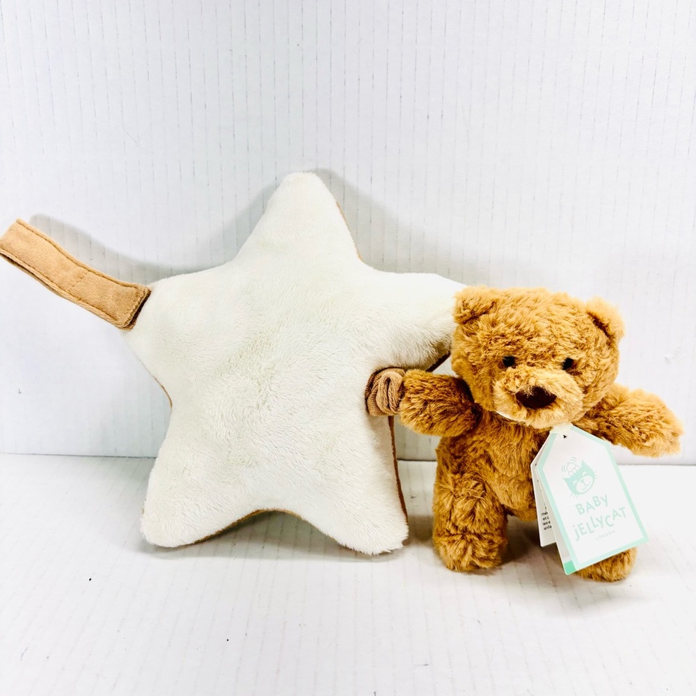 Jellycat Bartholomew Bear Musical Pull Soft Plush Stuffed Baby Toy Gift NWT